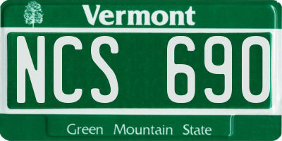 VT license plate NCS690