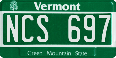 VT license plate NCS697