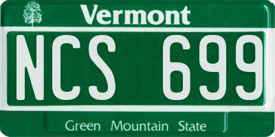 VT license plate NCS699