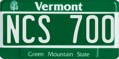 VT license plate NCS700