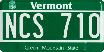 VT license plate NCS710