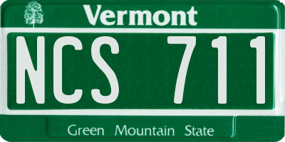 VT license plate NCS711