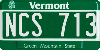 VT license plate NCS713