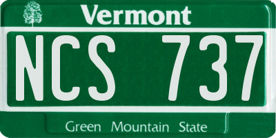 VT license plate NCS737
