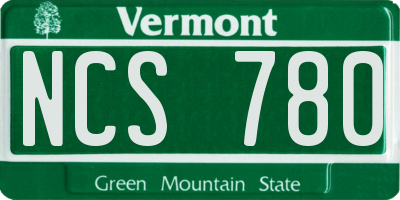 VT license plate NCS780