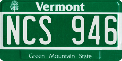 VT license plate NCS946