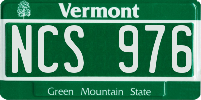 VT license plate NCS976