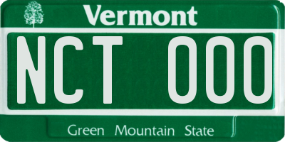 VT license plate NCT000