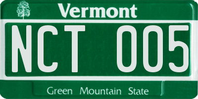 VT license plate NCT005