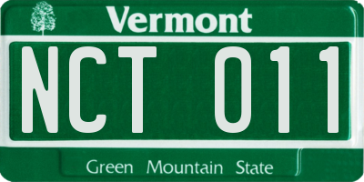 VT license plate NCT011