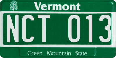 VT license plate NCT013