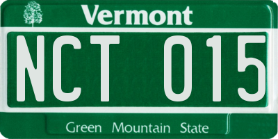 VT license plate NCT015