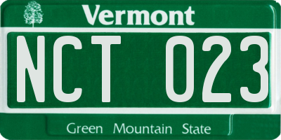 VT license plate NCT023