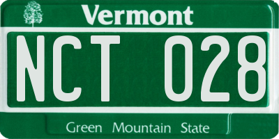 VT license plate NCT028