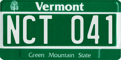 VT license plate NCT041