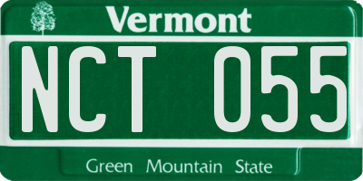 VT license plate NCT055