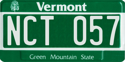 VT license plate NCT057