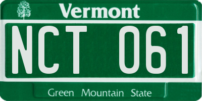 VT license plate NCT061