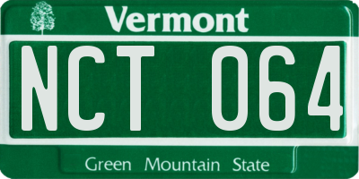 VT license plate NCT064