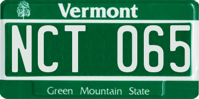 VT license plate NCT065