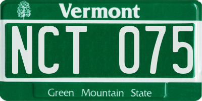 VT license plate NCT075