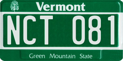 VT license plate NCT081