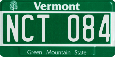 VT license plate NCT084