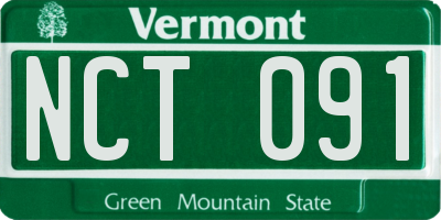 VT license plate NCT091