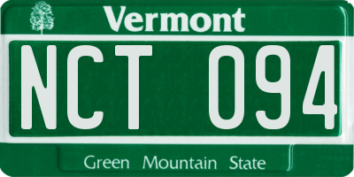 VT license plate NCT094
