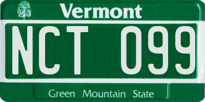 VT license plate NCT099