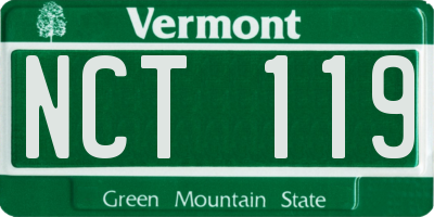 VT license plate NCT119