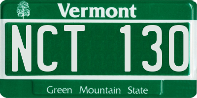 VT license plate NCT130