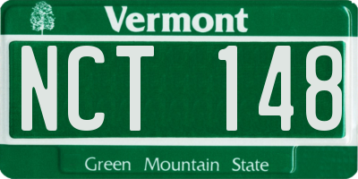 VT license plate NCT148
