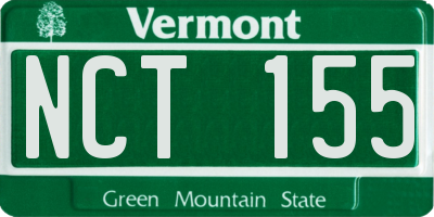 VT license plate NCT155