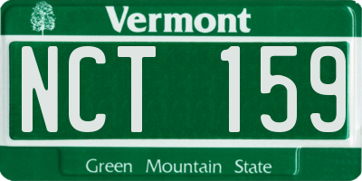 VT license plate NCT159