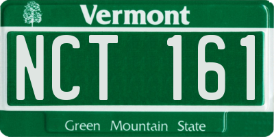 VT license plate NCT161