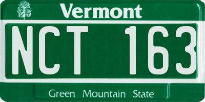 VT license plate NCT163