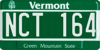 VT license plate NCT164
