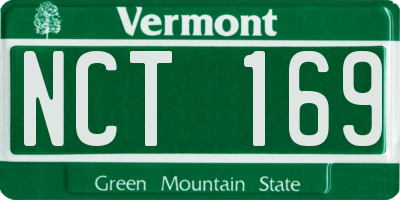 VT license plate NCT169