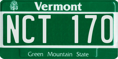 VT license plate NCT170