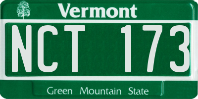 VT license plate NCT173