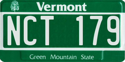 VT license plate NCT179