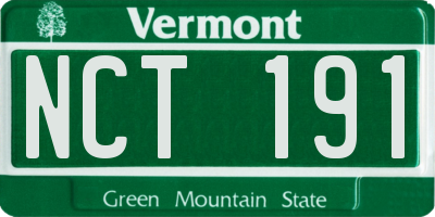 VT license plate NCT191