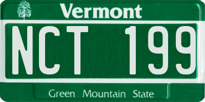 VT license plate NCT199