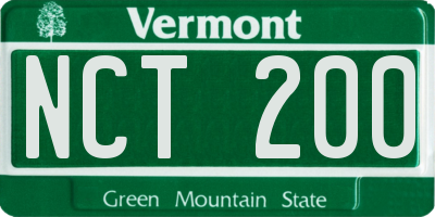 VT license plate NCT200
