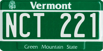 VT license plate NCT221