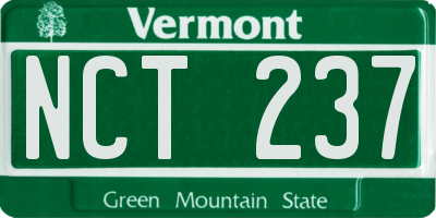 VT license plate NCT237