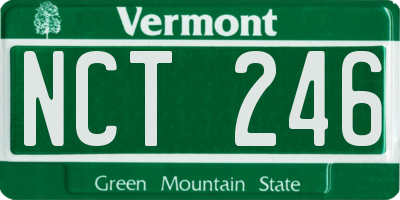 VT license plate NCT246