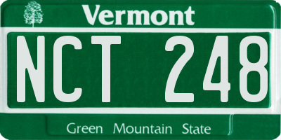 VT license plate NCT248