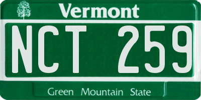 VT license plate NCT259